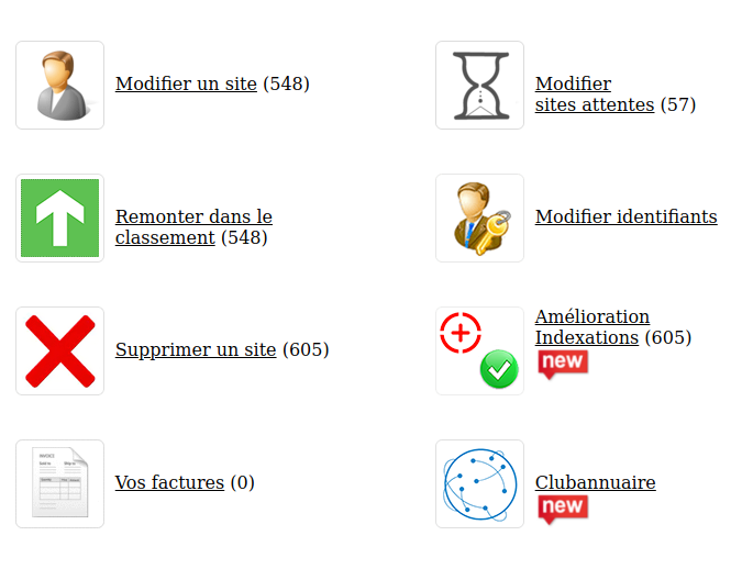 tableau de bord